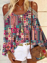 Load image into Gallery viewer, Casual Printed Bohemian Strapless Women's Tops
