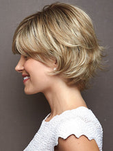 Load image into Gallery viewer, Blond Hair Fluffy Staight Hair Oblique Bangs Short Hair
