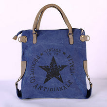 Load image into Gallery viewer, Washed Canvas Printed Five-pointed Star Series Shoulder Bag Diagonal Bag
