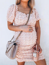 Load image into Gallery viewer, Puffy Sleeves Cute Temperament Maternity Dress
