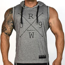 Load image into Gallery viewer, Alphabet Hooded Fitness Casual Fashion Vest Men
