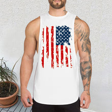 Load image into Gallery viewer, Flag Printed Vest Cotton  Men's Tops
