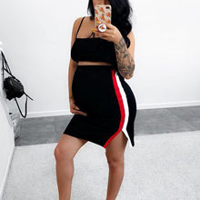 Load image into Gallery viewer, Colorblock Sling Suit Maternity Dress
