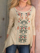 Load image into Gallery viewer, Irregular Casual Top with Round Neck Print
