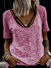 Load image into Gallery viewer, V-neck Short Sleeve T-shirt Top
