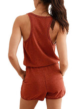 Load image into Gallery viewer, Fashionable Short Sleeve Casual Tie Jumpsuit
