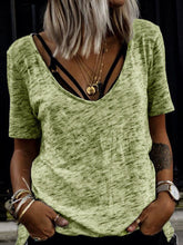 Load image into Gallery viewer, V-neck Short Sleeve T-shirt Top
