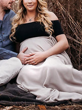 Load image into Gallery viewer, Simple Shoulder Mesh Maternity Dress
