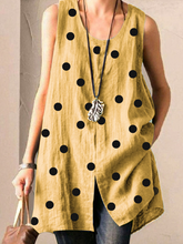 Load image into Gallery viewer, Women's Printed Cotton And Linen Casual Sleeveless Vest Shirt
