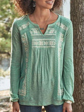 Load image into Gallery viewer, V-neck Print Loose Casual Top
