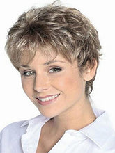 Load image into Gallery viewer, Silver Gray Short Roll Female Wig
