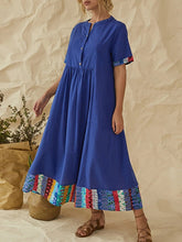 Load image into Gallery viewer, Vintage Short Sleeve Lace Women's Dress
