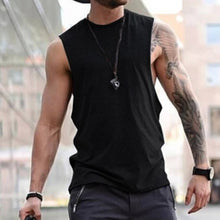 Load image into Gallery viewer, Round Neck Cotton Sweat-Absorbent Men's Tops
