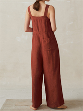 Load image into Gallery viewer, Women's Sleeveless Strappy Wide Legged Button Jumpsuits
