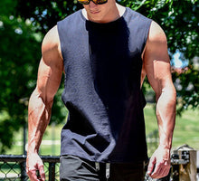 Load image into Gallery viewer, Solid Color Waistcoat Fitness Men's Tops
