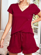 Load image into Gallery viewer, Women's V-Neck Comfortable Casual Short Sleeve Two-Piece Suit
