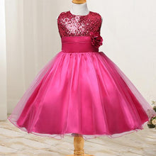 Load image into Gallery viewer, Sequin Maxi Dress Flower Belt Mesh Tutu
