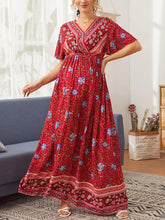 Load image into Gallery viewer, Maternity Sexy V-Neck Print Maxi Dress
