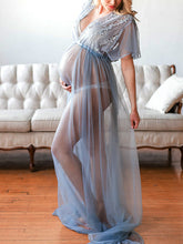 Load image into Gallery viewer, Maternity Dress Elegant Solid Color Soft Yarn Photo Dress
