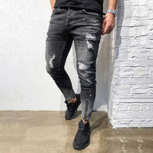Load image into Gallery viewer, Men's Fashion Ripped Foot Zipper Jeans

