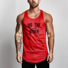 Load image into Gallery viewer, Men's Letter Printed Mesh Round Hem Sports Vest

