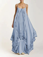 Load image into Gallery viewer, Women's Fashion Bohemian Embroidered Suspender Dress
