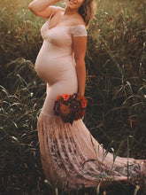Load image into Gallery viewer, Lace Cutout Sexy Photo Maternity Dress
