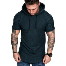 Load image into Gallery viewer, Men's Casual Fashion Solid Color Hooded T-Shirt
